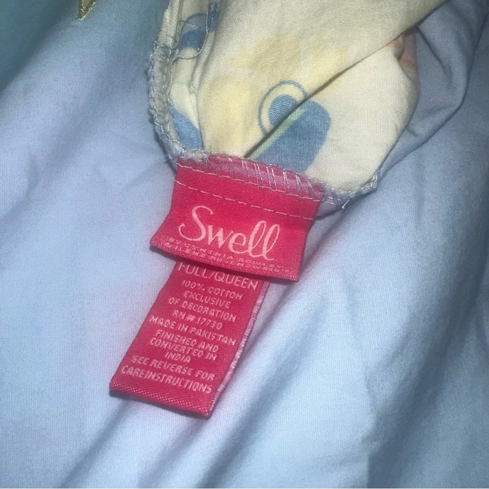 Swell Cynthia Rowley Reversible Floral Duvet Cover Full Queen 100% Cotton
